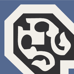 Border corner tile Galos Esquina with arches and curves